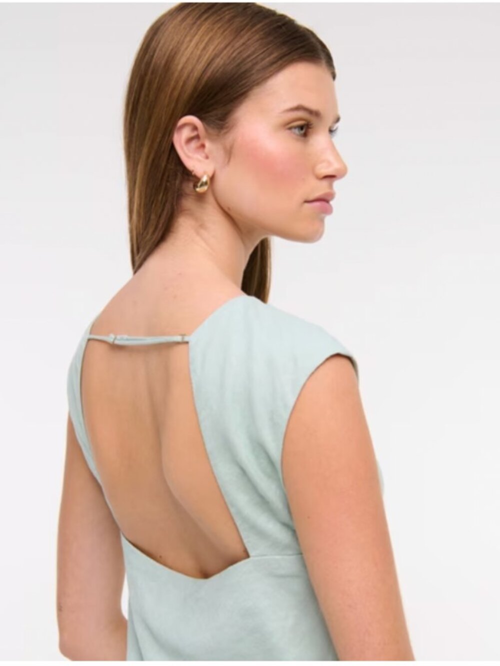 Abercrombie Linen-Blend Skimming Shell Top